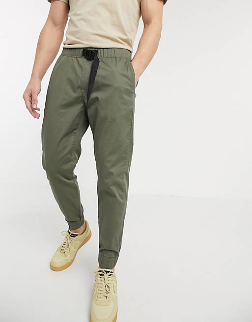 Abercrombie & Fitch buckle utlity jogger in green | ASOS