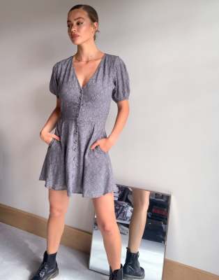 abercrombie button up midi dress