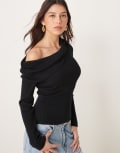 [Abercrombie & Fitch] Abercrombie & Fitch button through top with collar in black-Pink S Pink Rose