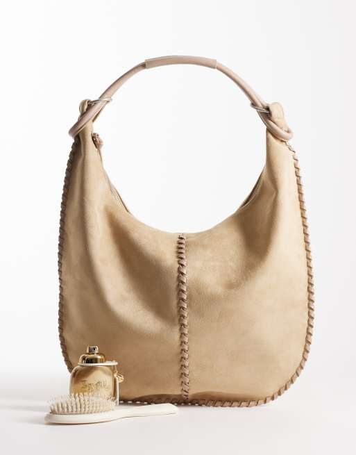Abercrombie & Fitch - Cabas en imitation daim à points de surjet - Beige, 2 de 4