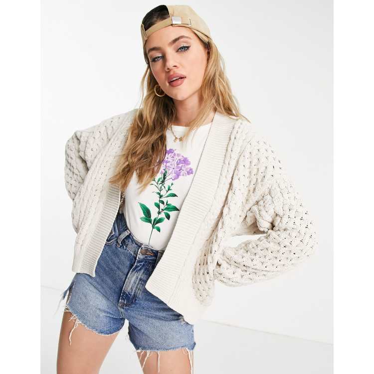 Abercrombie open front top cardigan