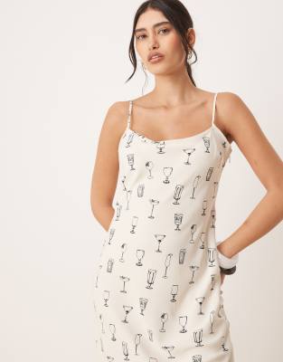 Abercrombie & Fitch Cami Strap Slip Maxi Dress In Brown