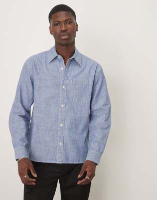Abercrombie & Fitch - Camicia a maniche lunghe in denim indaco - view 1