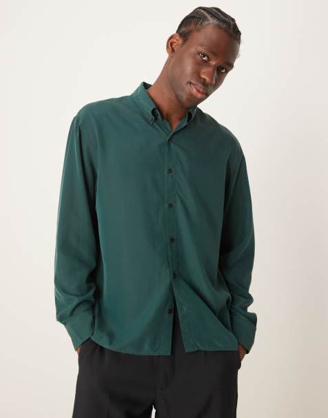Abercrombie & Fitch - Camicia a maniche lunghe verde scuro - view 1
