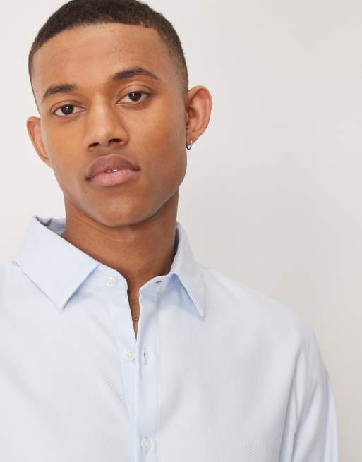 Abercrombie & Fitch - Camicia da abito a maniche lunghe blu, 3 di 4