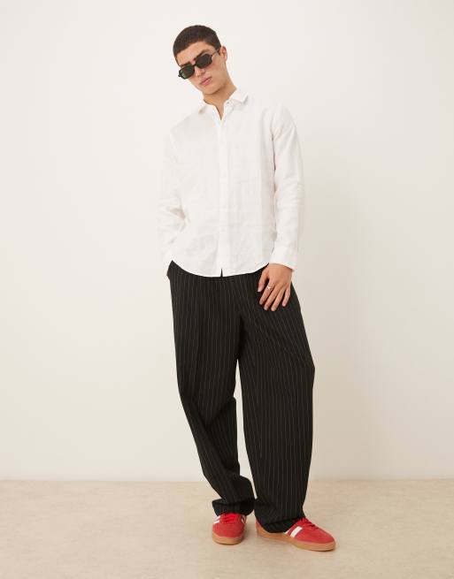 Abercrombie & Fitch - Camicia in lino bianca, 2 di 4