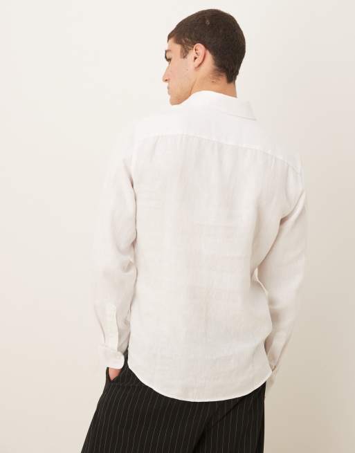 Abercrombie & Fitch - Camicia in lino bianca, 4 di 4
