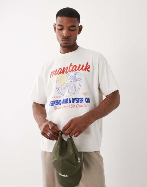 Abercrombie & Fitch - Camiseta blanca con gráfico "Montawk" - view 1