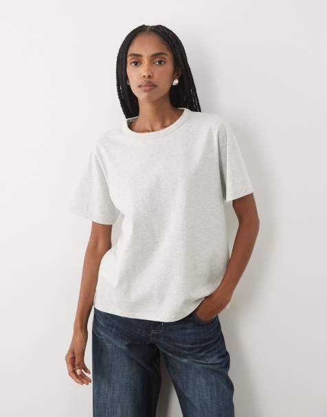 Abercrombie & Fitch - camiseta de manga corta de uso diario en gris claro - view 1