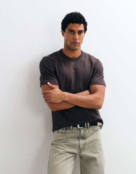Abercrombie & Fitch - camiseta de manga corta gruesa marrón - view 1