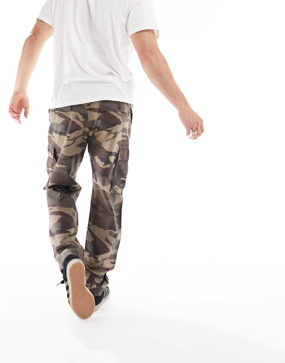 RELAXED-FIT PRINTED TROUSERS - Green