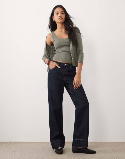 Abercrombie & Fitch canottiera pointelle e cardigan 2 in 1 color kaki - view 1