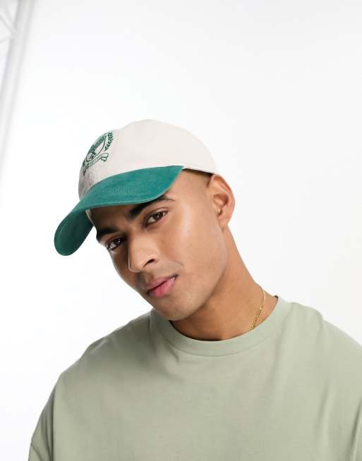 Abercrombie Fitch Cappello con visiera verde con stampa