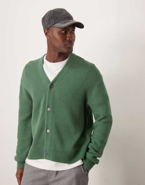 Abercrombie & Fitch - Cardigan corto verde stile preppy - view 1