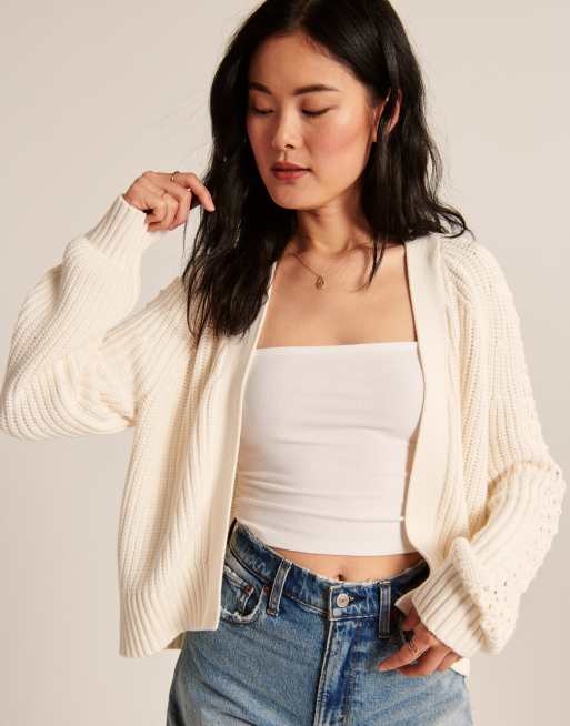 Abercrombie Fitch cardigan in cream