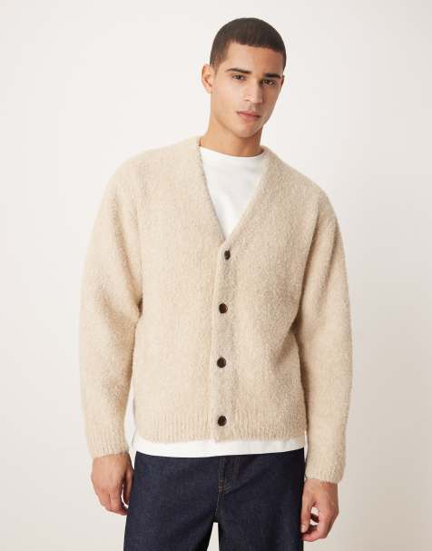 Abercrombie & Fitch - Cardigan stile vintage in bouclé beige - view 1