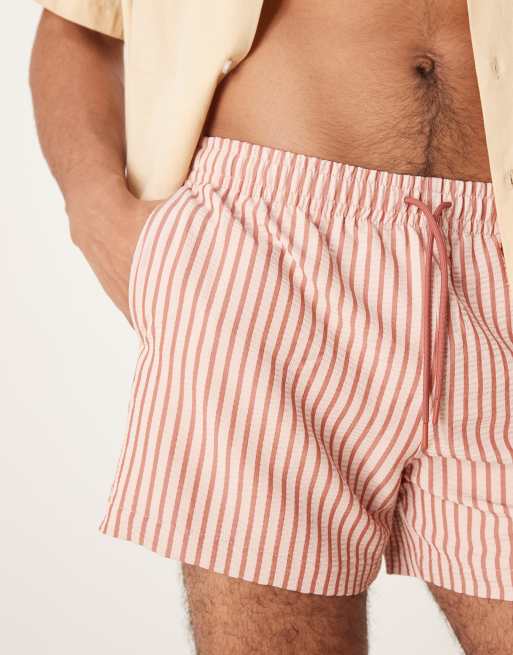 Abercrombie & Fitch - Cedertræsfarvede badeshorts med stretch, 4 af 4