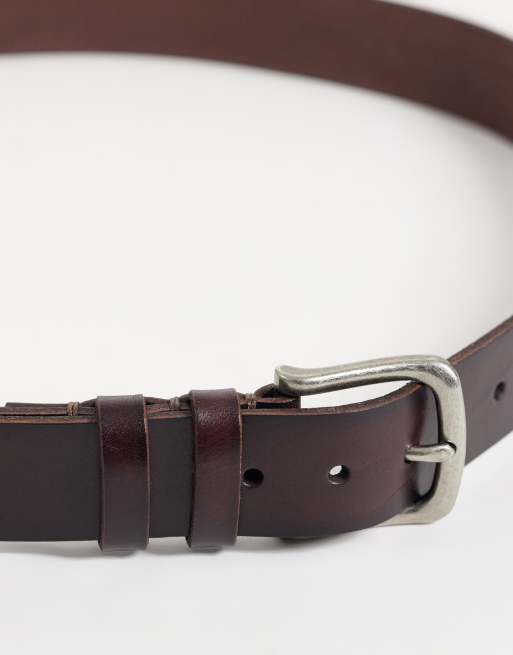 Abercrombie & Fitch ceinture en cuir marron, 2 de 3