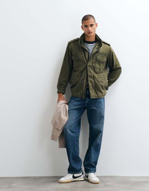 Abercrombie & Fitch - chaqueta utility con cremallera en caqui - view 1