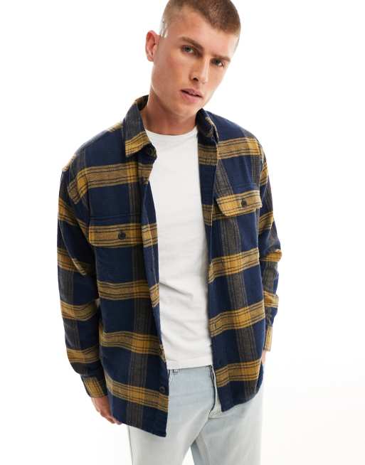 HUGO - Relaxed-fit shirt in checked cotton flannel