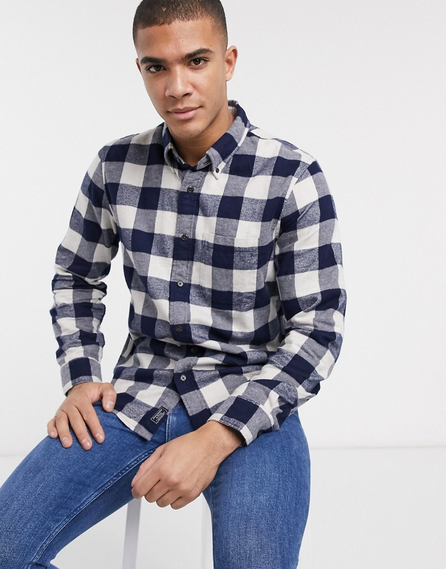 Abercrombie & Fitch check shirt in navy
