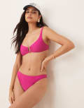 [Abercrombie & Fitch] Abercrombie & Fitch cheeky tie side bikini bottoms in raspberry (part of a set)-Pink M PINK