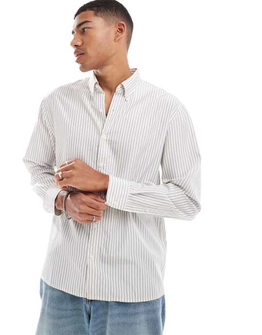 Abercrombie & Fitch - Chemise décontractée en lin - Crème