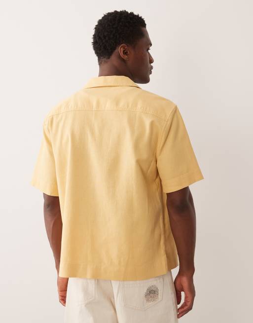 Abercrombie & Fitch - Chemise manches courtes à fleurs - Jaune, 3 de 5