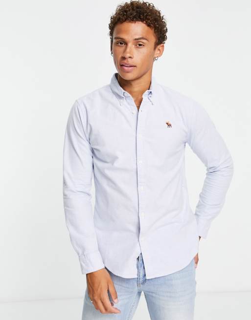 Abercrombie Fitch Chemise Oxford logo embl matique en 3D