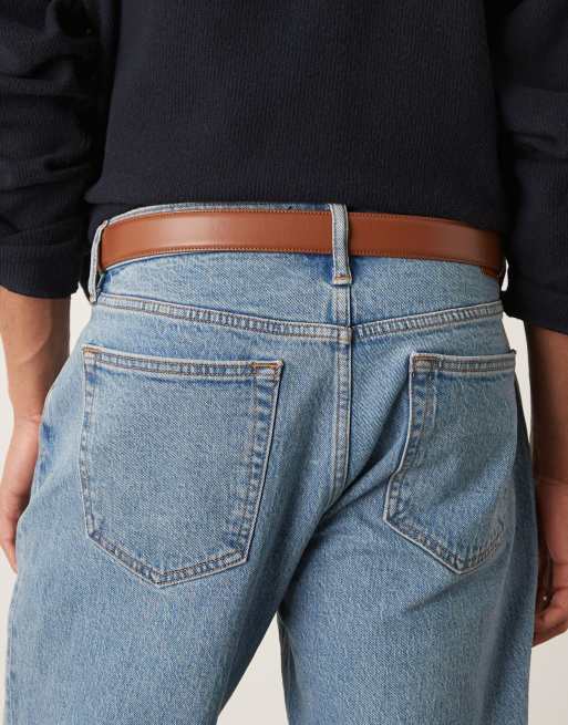 Abercrombie & Fitch - Cintura in pelle marrone, 2 di 3