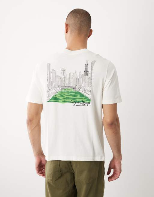 Abercrombie & Fitch city back graphic T-shirt in white | ASOS