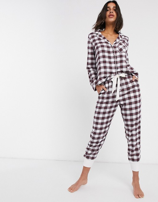 Abercrombie & Fitch classic flannel pyjama jogger co-ord