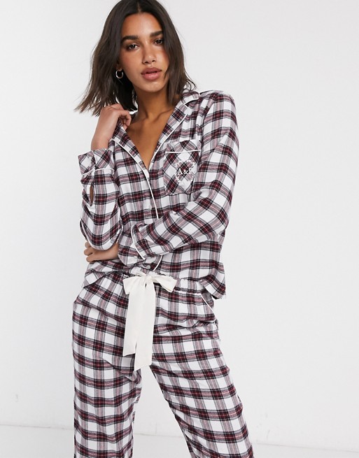 Abercrombie & Fitch classic flannel pyjama shirt co-ord