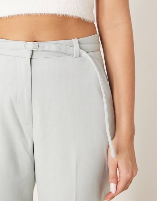 Abercrombie & Fitch classic high rise cigarette pants in gray