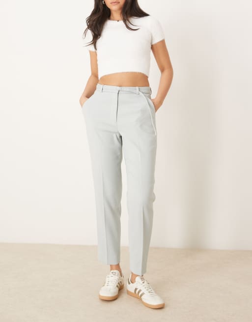 Abercrombie & Fitch classic high rise cigarette pants in gray