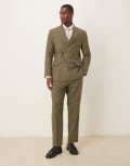 [Abercrombie & Fitch] Abercrombie & Fitch classic linen blend suit pants in olive green (part of a set) W30 L32 GREEN