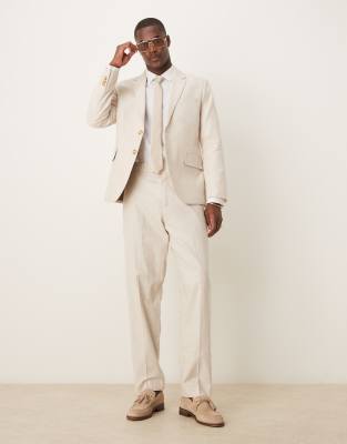 Abercrombie & Fitch Classic Single Breasted Linen Suit Blazer