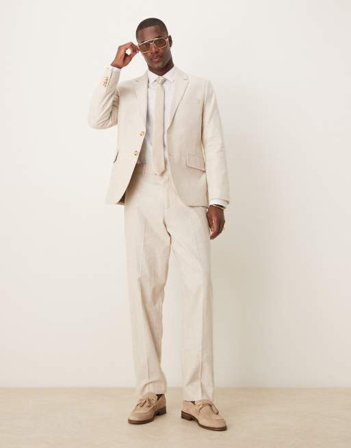 Abercrombie & Fitch classic single breasted linen suit blazer in