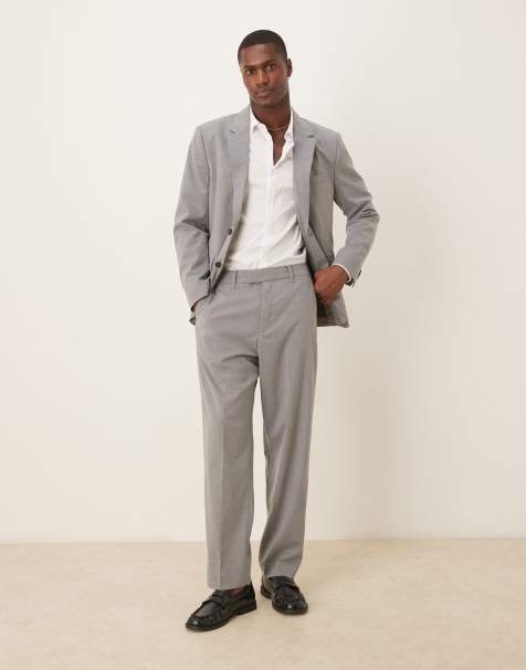 Abercrombie & Fitch classic suit pants co-ord in grey - view 1