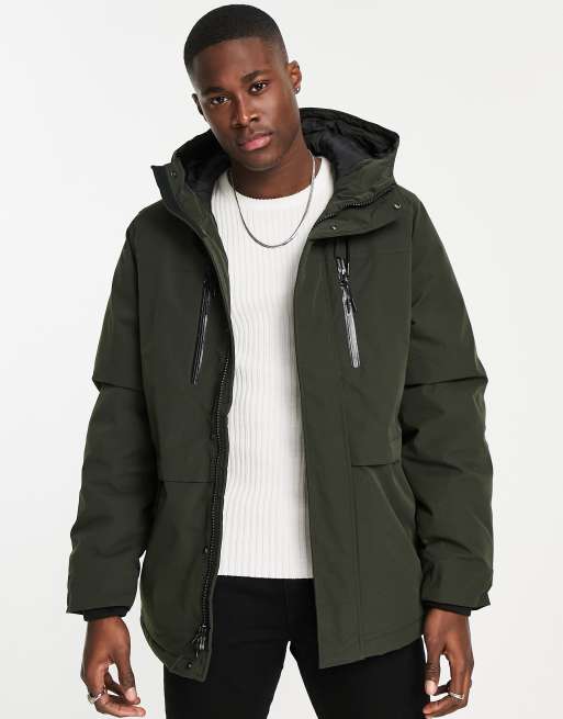 Abercrombie & Fitch - Cloud - Lange parka met capuchon in olijfgroen