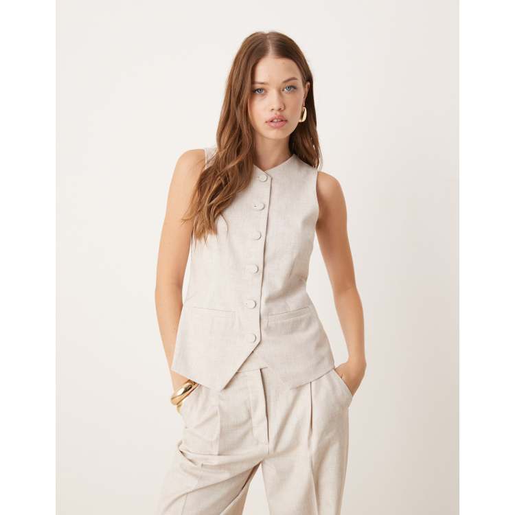 2WAY HIGH NECK SIDE BUTTON VEST（Performance Heathered Full Zip 