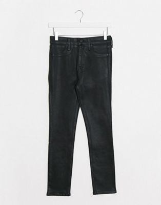 Abercrombie & Fitch Coated Skinny Jeans In Black