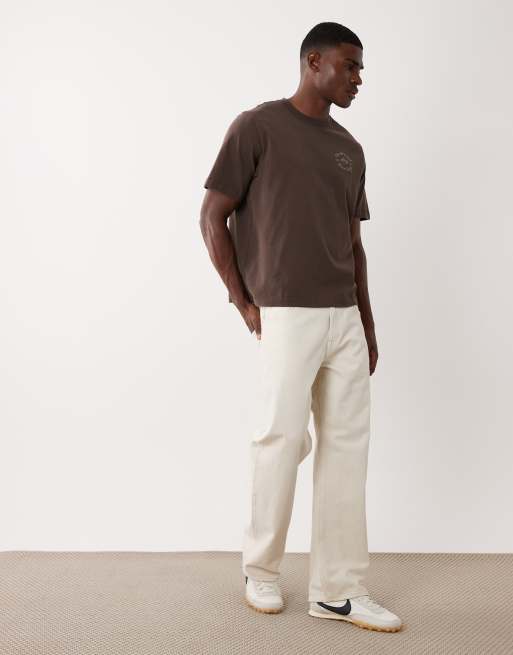 Abercrombie & Fitch coffee back graphic T-shirt in brown, 2 of 5