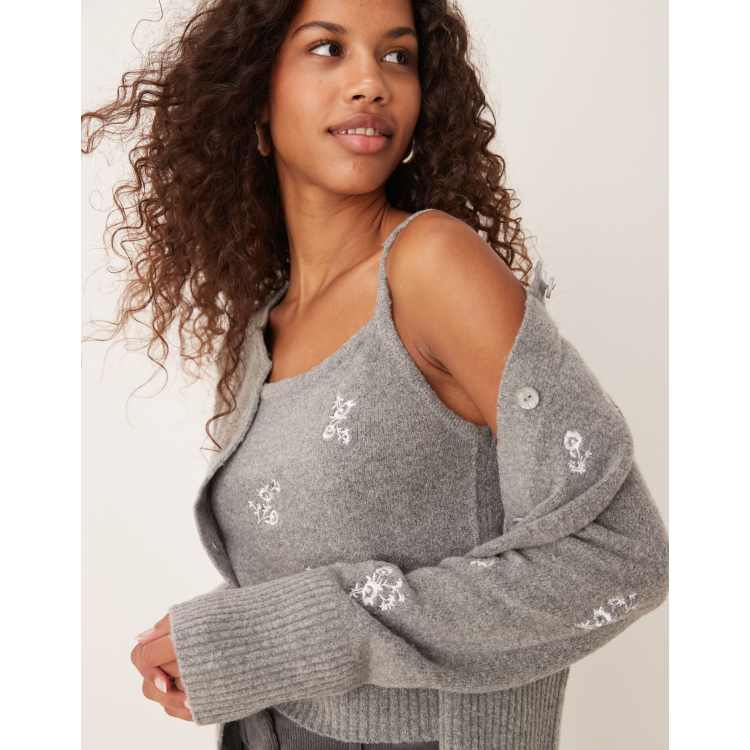 2 Body In Cotone E Spandex Donna American Apparel - Halter Grigio Erica Taglia M