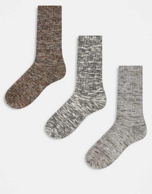 Abercrombie & Fitch - Confezione da 3 calzini multicolore screziati