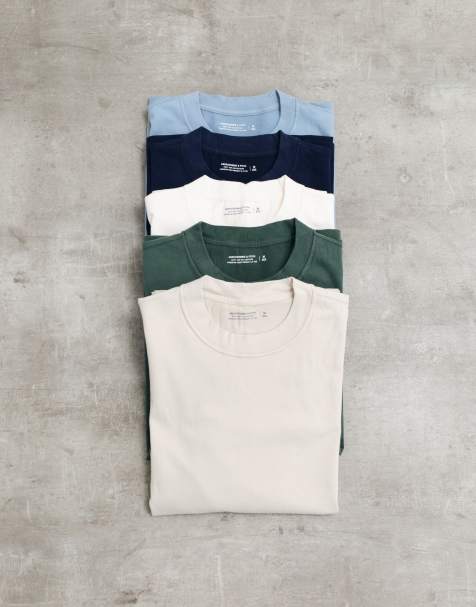 Abercrombie & Fitch - Confezione da 5 T-shirt premium pesanti multicolore - view 1