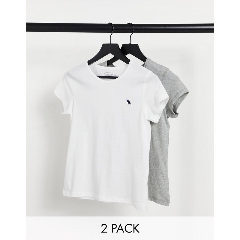 Confezioni multipack L68TB Abercrombie & Fitch - Confezione da due T-shirt a maniche corte girocollo multicolore