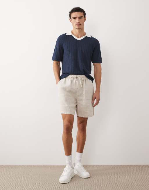 Abercrombie & Fitch contrast collar polo in blue, 3 of 5