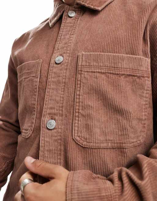 Abercrombie & Fitch – Cord-Hemdjacke in Rostrot, 3 von 4