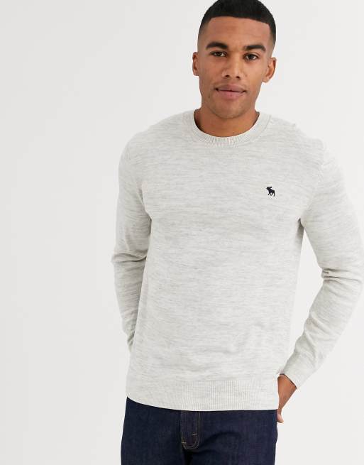 Abercrombie & Fitch giants crew neck sweatshirt in grey – Bvboel